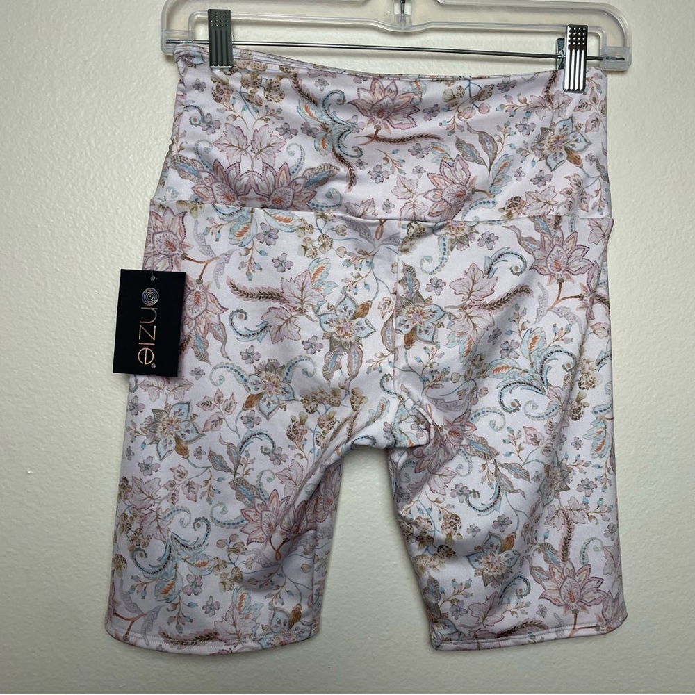 NWT Onzie High Rise Bike Shorts Floral Size M/L - Picture 3 of 5